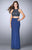 GiGi - Dazzling High Neck Two-Piece Jersey Dress 23759 in Blue