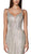 Cinderella Divine - U102 Glitter Print Plunging V-Neck Gown In Silver and Neutral