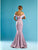 Gatti Nolli Couture - ED-4508 Embroidered Off-Shoulder Dress In Purple