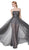Cinderella Divine - CS021 Strapless Pantsuit with Overskirt In Gray