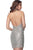 Jovani - 66549 High Halter Neck Beaded Sheath Dress In Silver