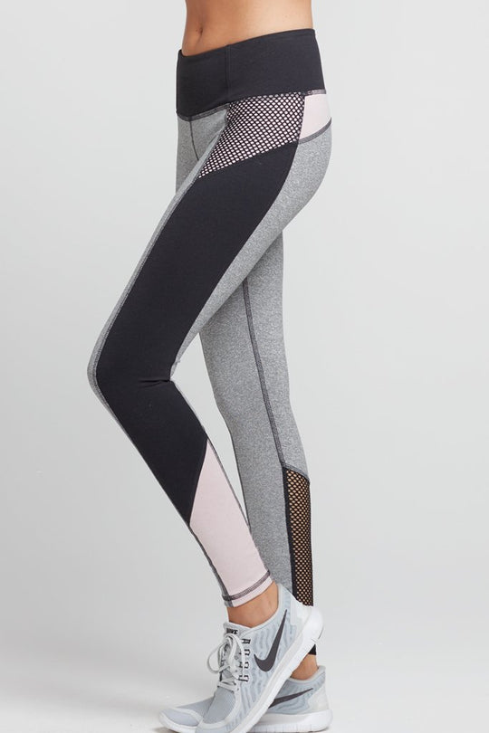Gwen Colorblock Legging - Heather Compression