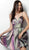 Jovani - 62128 Iridescent Sweetheart Pleated A-line Dress in Silver