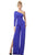 Jovani - 1430 Single Sleeve Stretch Jersey Jumpsuit In Blue