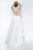 Jovani - 1310 Spaghetti Straps Sheer Embroidered Bodice Tulle Ballgown In White and Pink