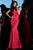 Jovani - 61091 Off-Shoulder Trumpet Dress With Bow and Ruffles In Red