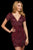 Sherri Hill - 53035 Beaded V-Neck Sheath Short Dress In Red