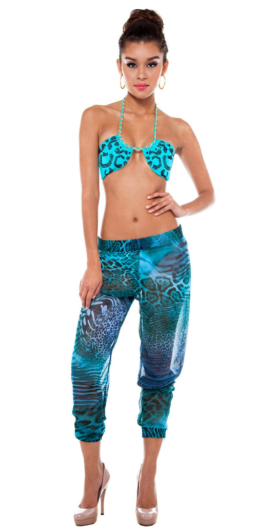 Lady Havana Pants Leopard Teal
