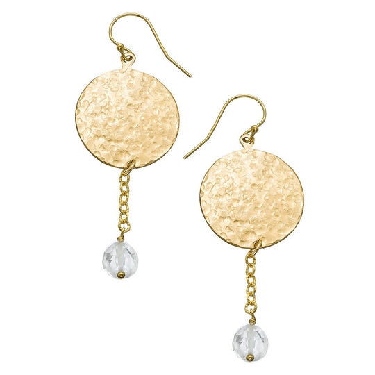 Hammered Coin Drop Earrings