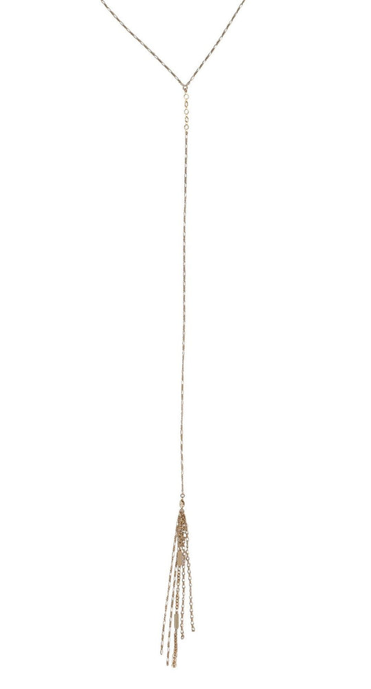 Blue Moon Lariat in Gold or Silver w/ White Crystal
