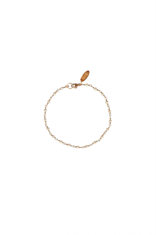 Bridal Round Freshwater Pearl Link Bracelet