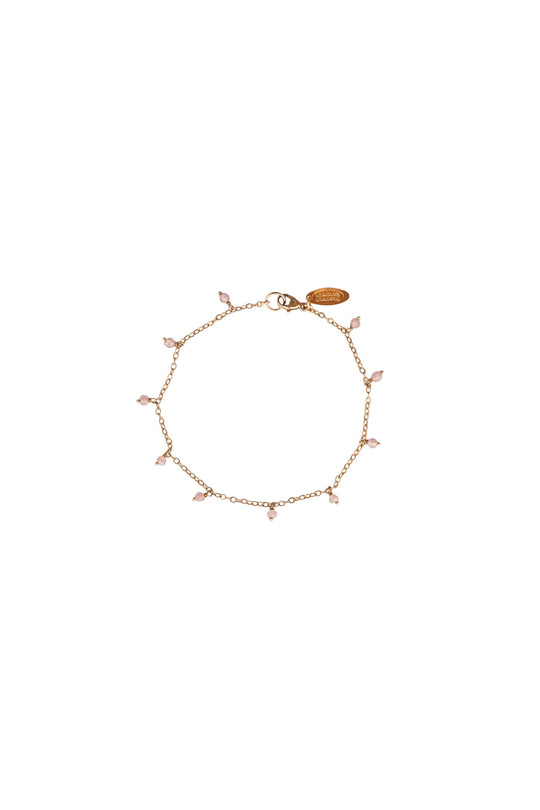 Bridal Dangling Faceted Quartz Gemstone Bracelet