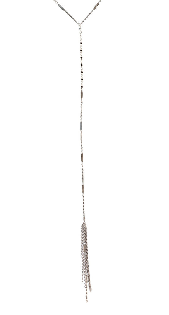 Desert Sunshine Lariat in Gold or Silver w/ Jet Black Crystal