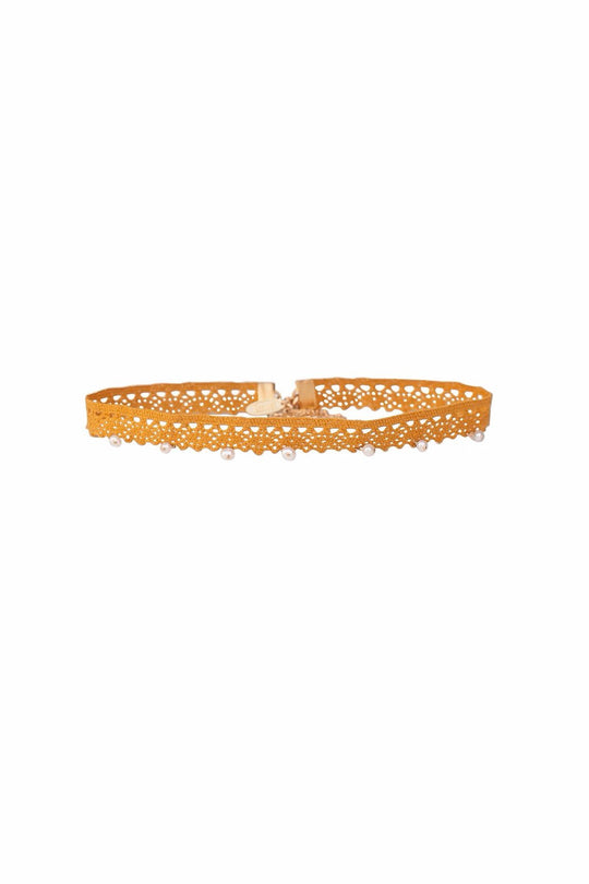 Aster Lace Chocker with Pearls