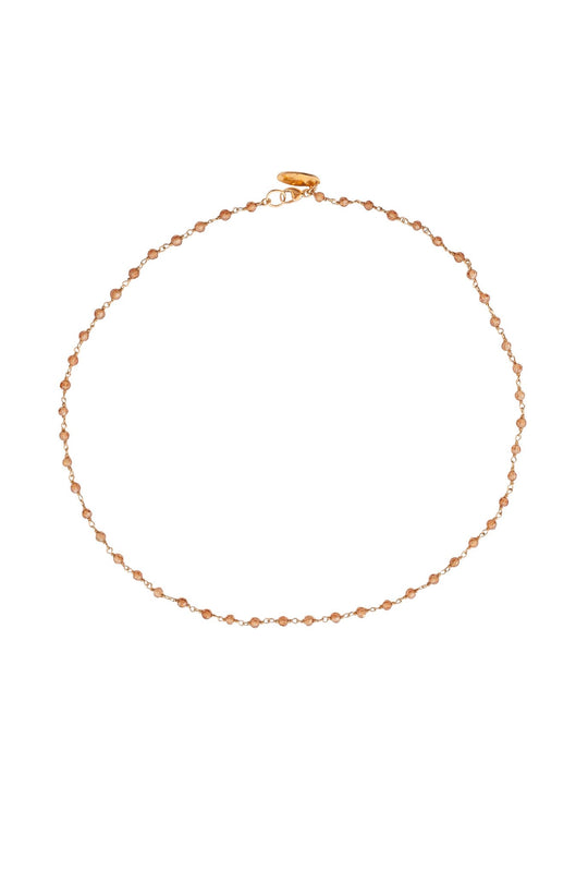Bridal Faceted Rose Swarovski Link Necklace