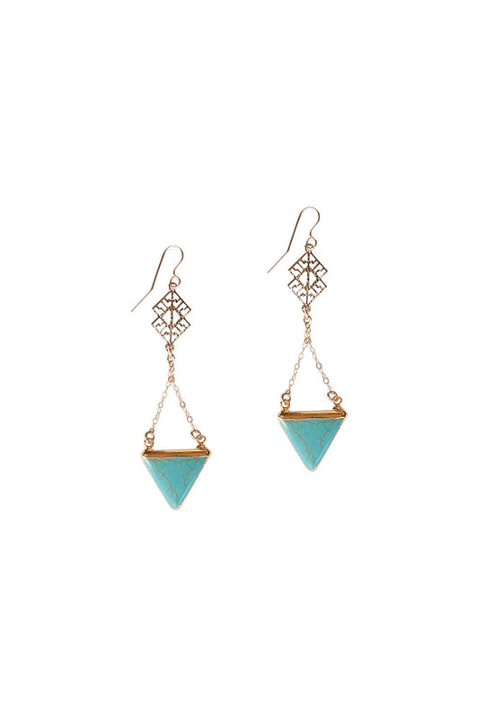 Iris Arrow Turquoise Earrings