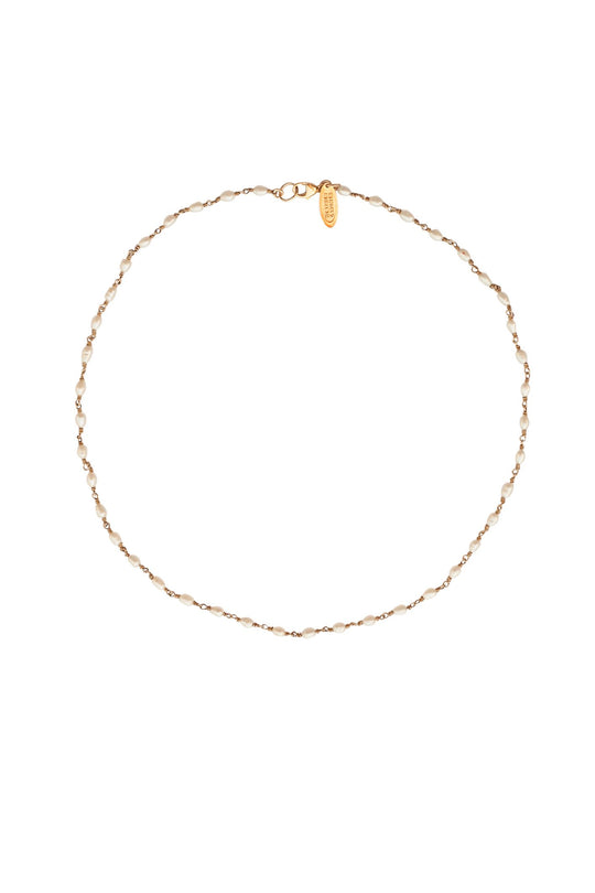 Bridal Oval Freshwater Pearl Link Necklace