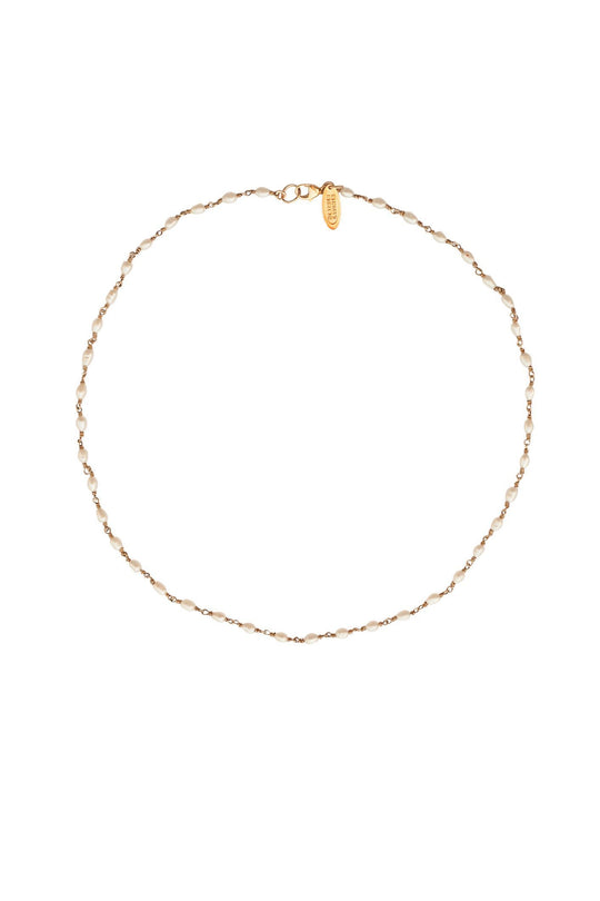 Heather Gardner - Bridal Oval Freshwater Pearl Link Necklace