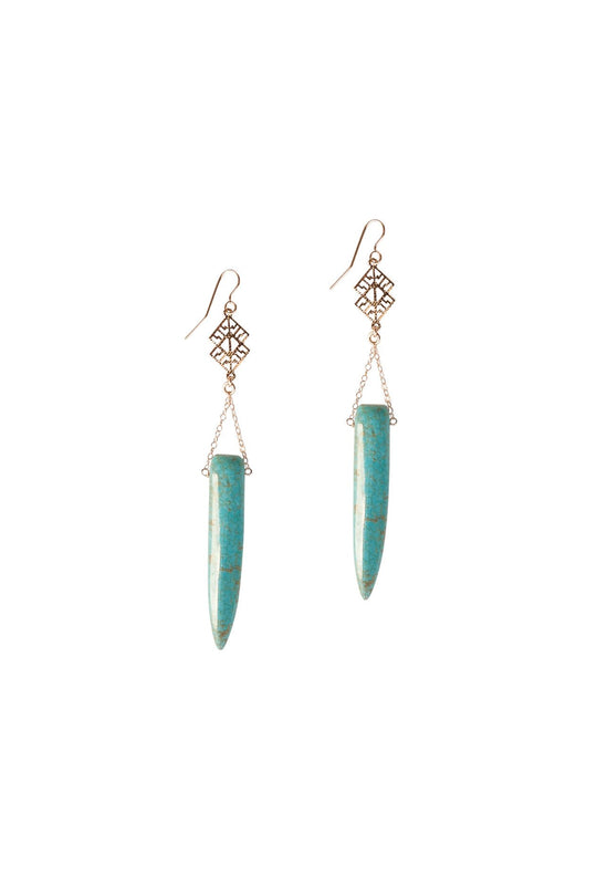Dusty Rose Turquoise Earrings