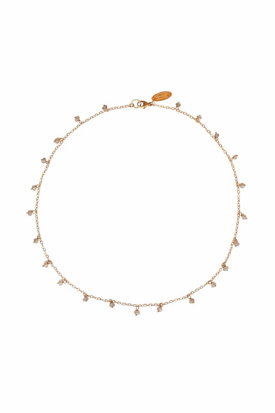 Heather Gardner - Bridal Dangling Faceted Labradorite Gemstone Necklace