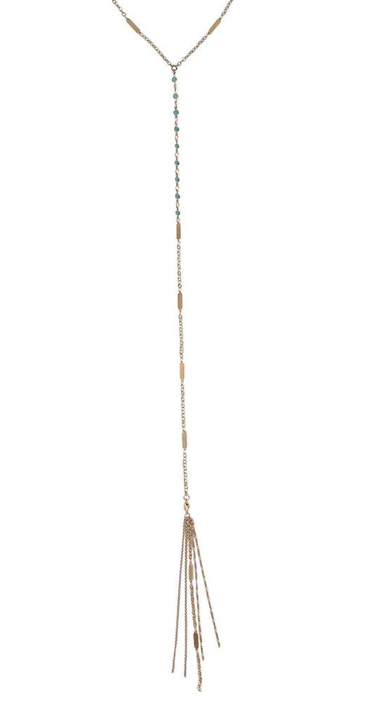 Heather Gardner - Desert Sunshine Lariat in Gold or Silver w/ White Crystal