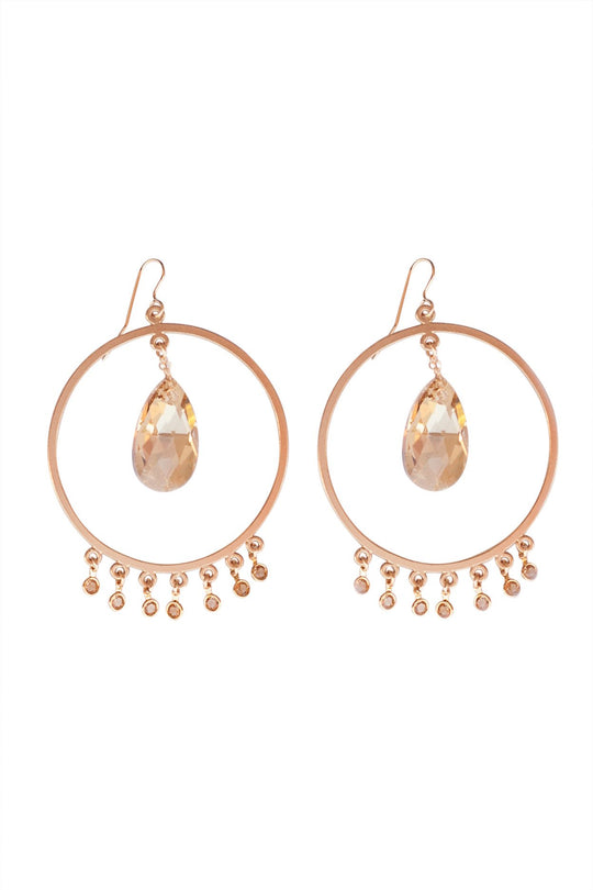 Bridal Colorado Topaz Swarovski Crystal Chandelier Earrings