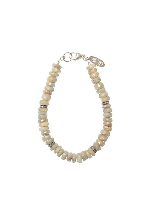 Petite Aqua Rondelle Diamond Bracelet