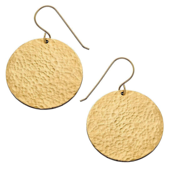 Heather Hawkins - Large Hammered Disc Earrings