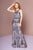 Elizabeth K - GL2627 Embellished Sheath Evening Dress In Silver