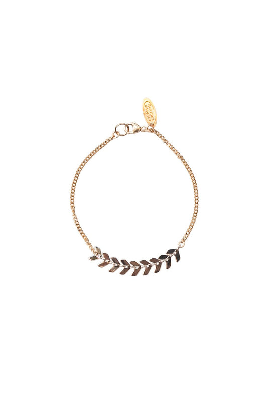 Chevron Chain Bracelet in Gold, Silver, Rose Gold, or Mixed Metal