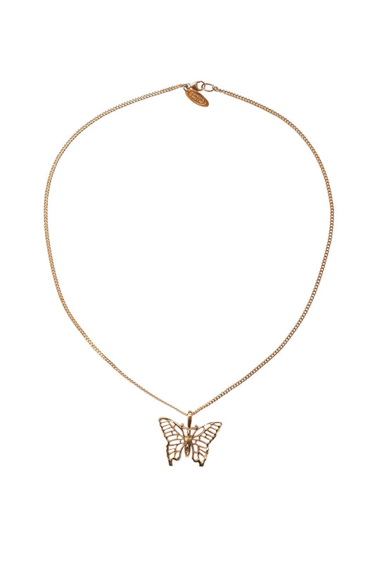 Vintage Butterfly Necklace in Gold, Rose Gold or Silver