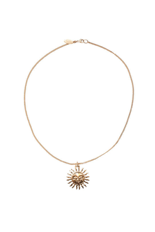 Vintage Sun Necklace in Gold, Rose Gold, or Silver