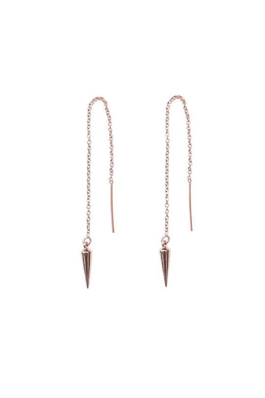 Heather Gardner - Tiny Spike Threader Earrings in Rose Gold or Silver