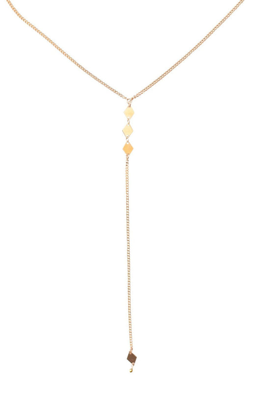 Heather Gardner - Diamond Lariat Necklace in Gold, Silver or Rose Gold