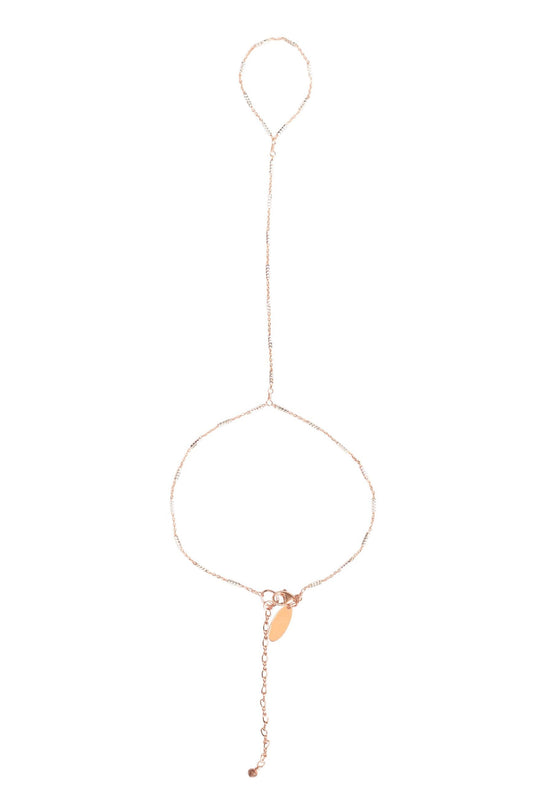 Sunburst Hand Chain in Gold w/Silver or Rose Gold w/Silver
