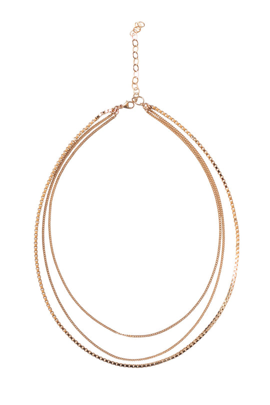 Retro Girl Choker in Gold