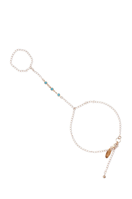 Turquoise Crystal Hand Chain