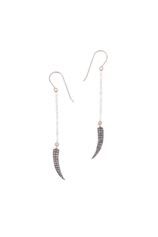 Diamond Horn Earrings