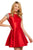 Sherri Hill - 53220 Beaded Bateau A-Line Short Dress In Red