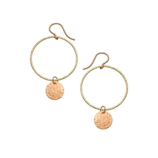 Heather Hawkins - Hammered Hoop Coin Earrings