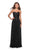 La Femme - 27879 Ruched Sweetheart A-Line Evening Gown In Black