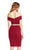 Harper And Lemon - 22104 Off-Shoulder Interweaved Two-Piece Dress In Red