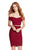 Harper And Lemon - 22104 Off-Shoulder Interweaved Two-Piece Dress In Red