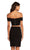 Harper And Lemon - 22107 Off-Shoulder Two-Piece Short Dress In Black