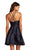 Harper And Lemon - 22109 Sleek V-neck Short A-line Dress In Blue