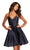 Harper And Lemon - 22109 Sleek V-neck Short A-line Dress In Blue
