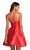 Harper And Lemon - 22109 Sleek V-neck Short A-line Dress In Red