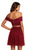 Harper And Lemon - 22111 Two Piece Off-Shoulder Cocktail Dress In Red