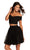 Harper And Lemon Two-Piece Crisscrossed Bodice A-Line Dress - 1 pc Black In Size 0 Available In Black