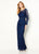Cameron Blake - 219686 Lace Illusion Bateau Evening Gown In Blue